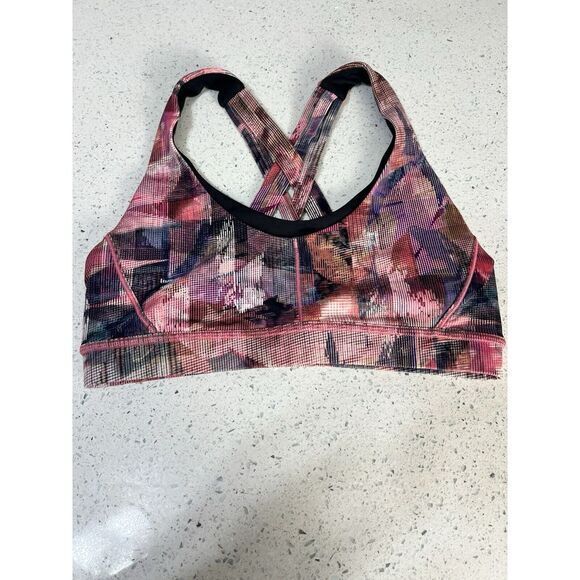 Lemon Other - Lululemon Stash N' Run Sports Bra Women 6 Sun Dazed Pink Yoga Athleisure No Pads